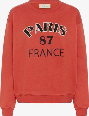 Sweat-shirt 'CRBisa' Cream en rouge : devant