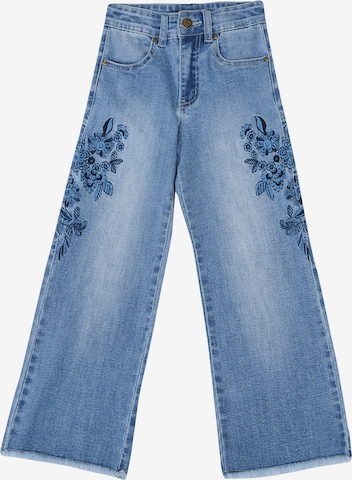 mėlyna KOROSHI Plačios klešnės Džinsai: priekis