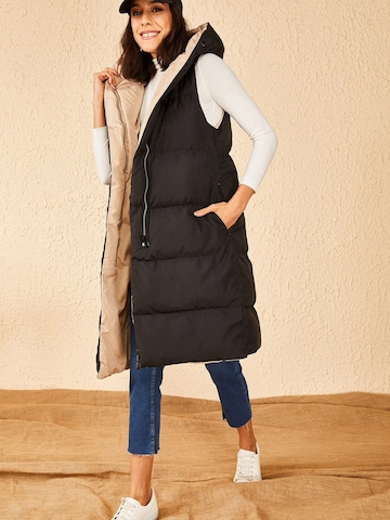 Bianco Lucci Bodywarmer in Beige: voorkant