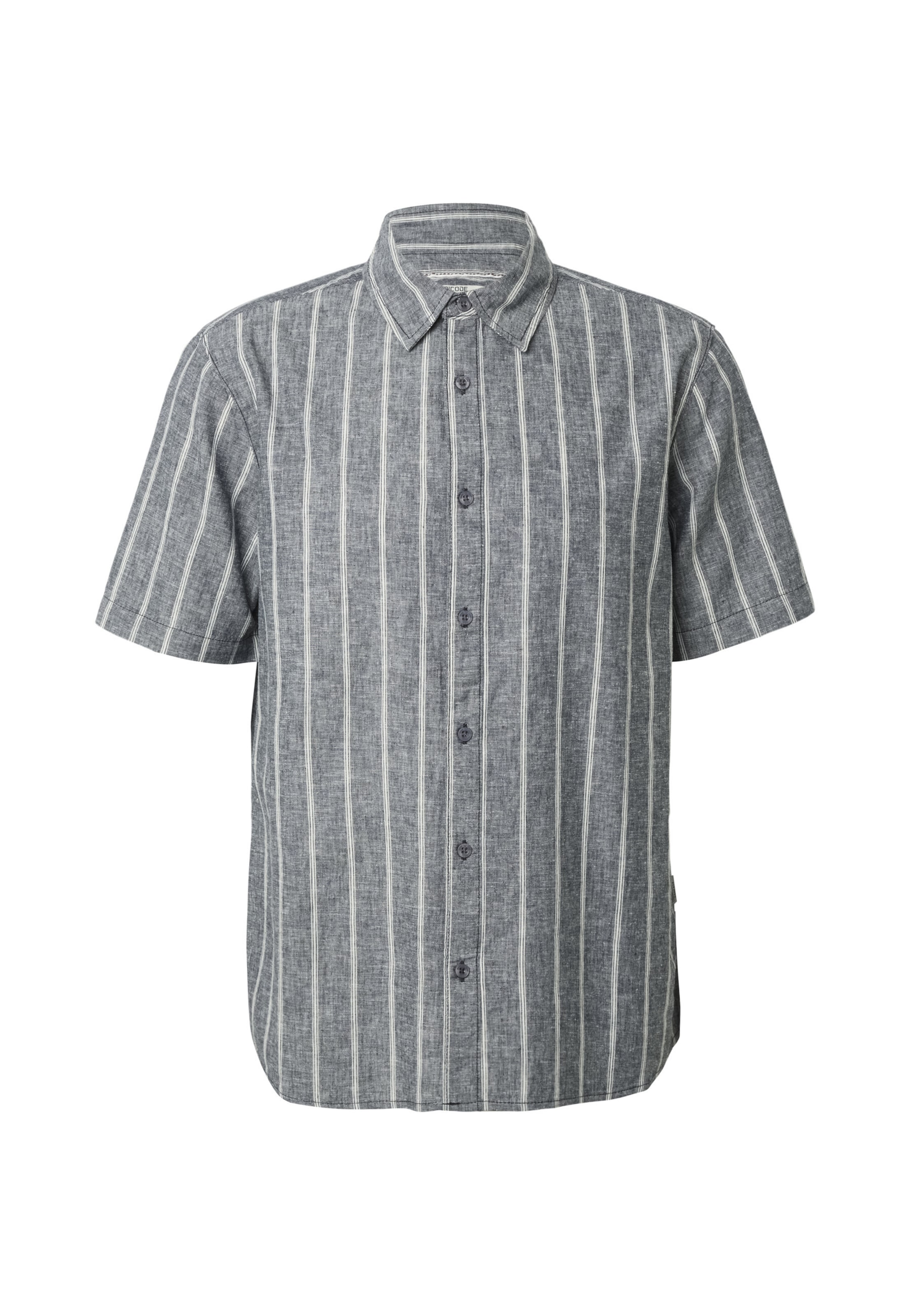 INDICODE JEANS Button Up Shirt 'Tryp' in Grey: front