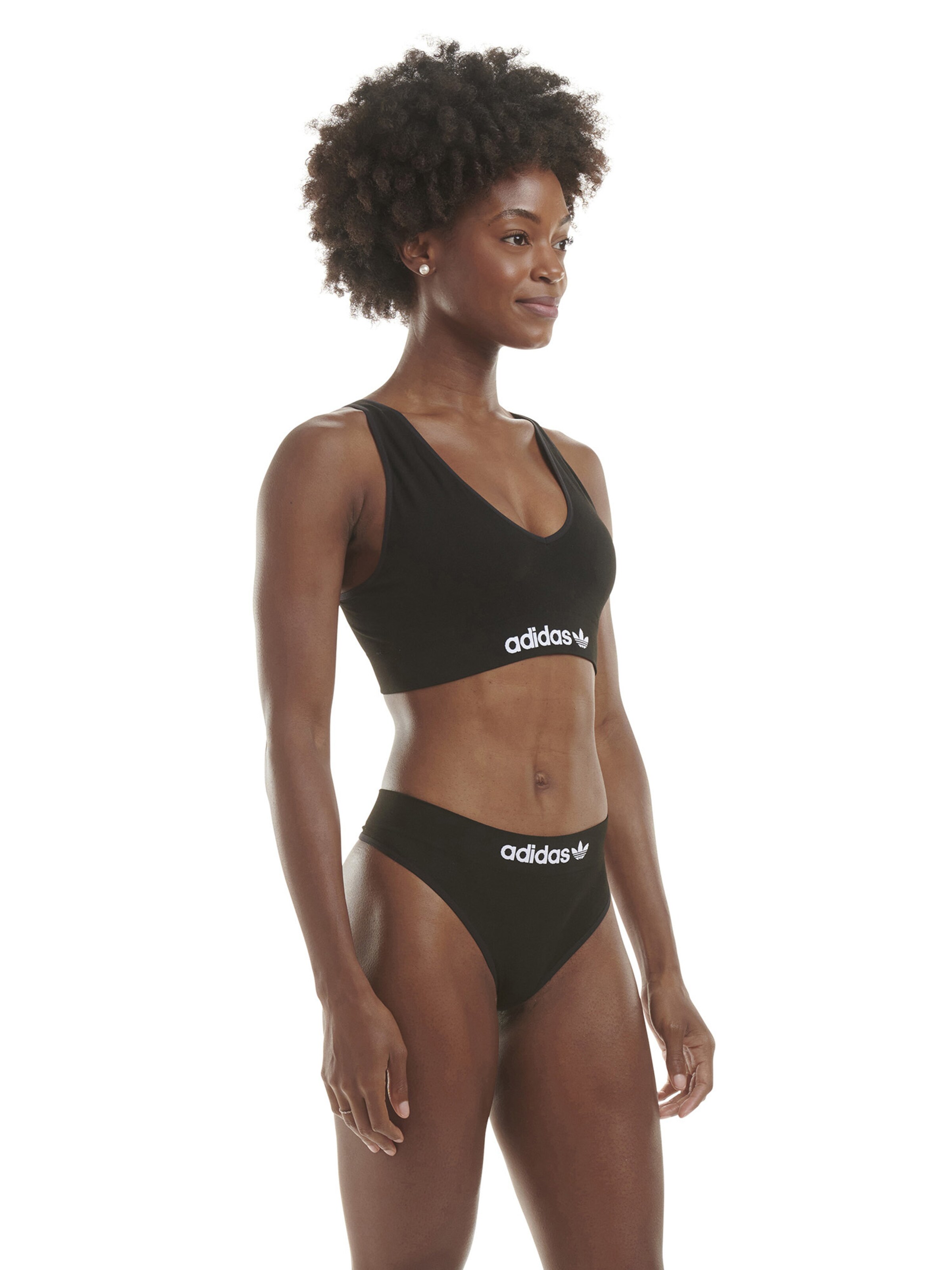 ADIDAS ORIGINALS Bralette Bra ' Low Back ' in Black