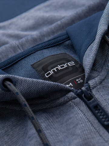 Ombre Sweatvest 'OM-SSZP-0191' in Blauw