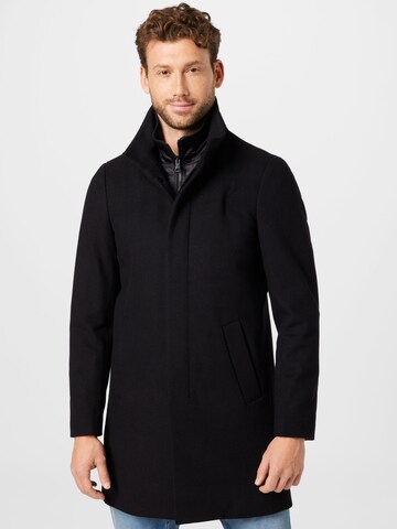 Matinique Regular fit Between-Seasons Coat 'Harvey' in Black: front