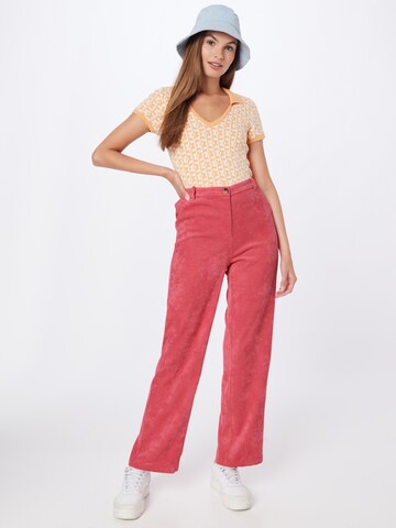 VILA Bootcut Hose 'VES' in Pink