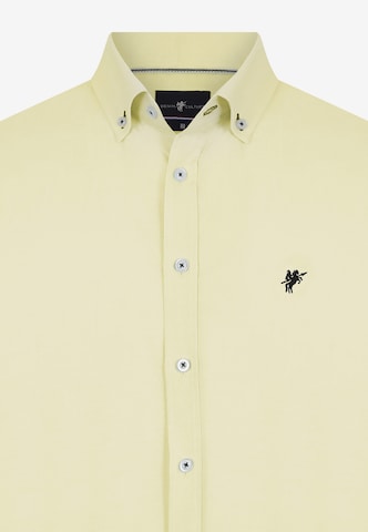 DENIM CULTURE Regular fit Button Up Shirt 'GUIDO' in Yellow