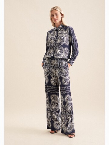 SEIDENSTICKER Bluse 'Schwarze Rose' in Blau