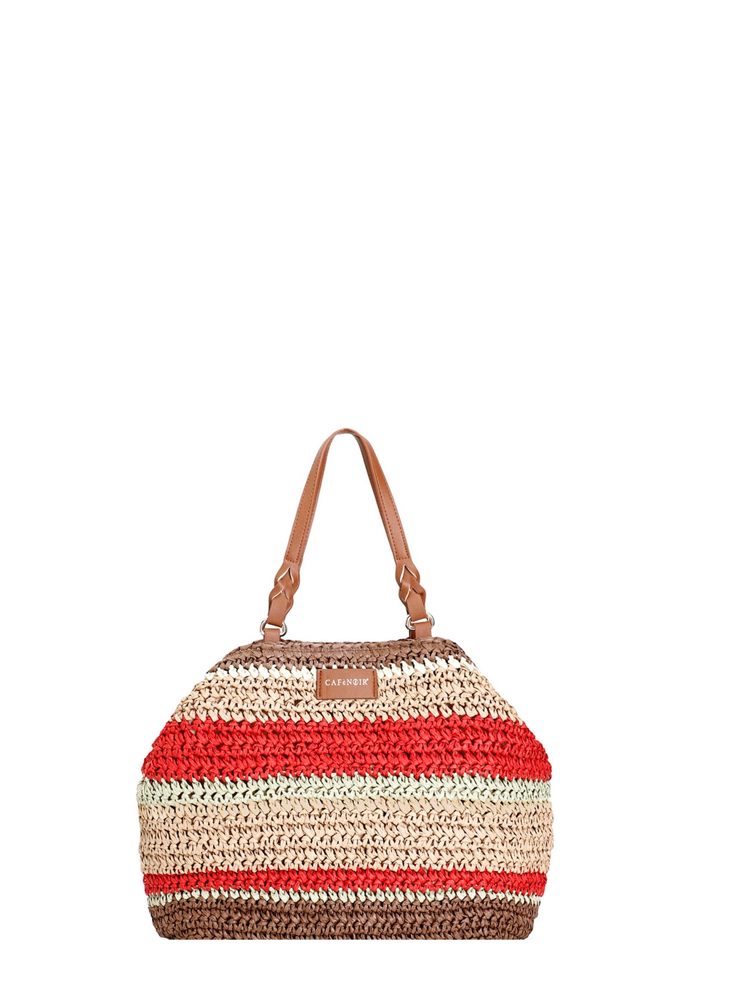 Borsa a sacco di CAFè NOIR in beige: frontale