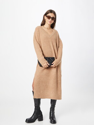TOM TAILOR DENIM Knitted dress in Brown