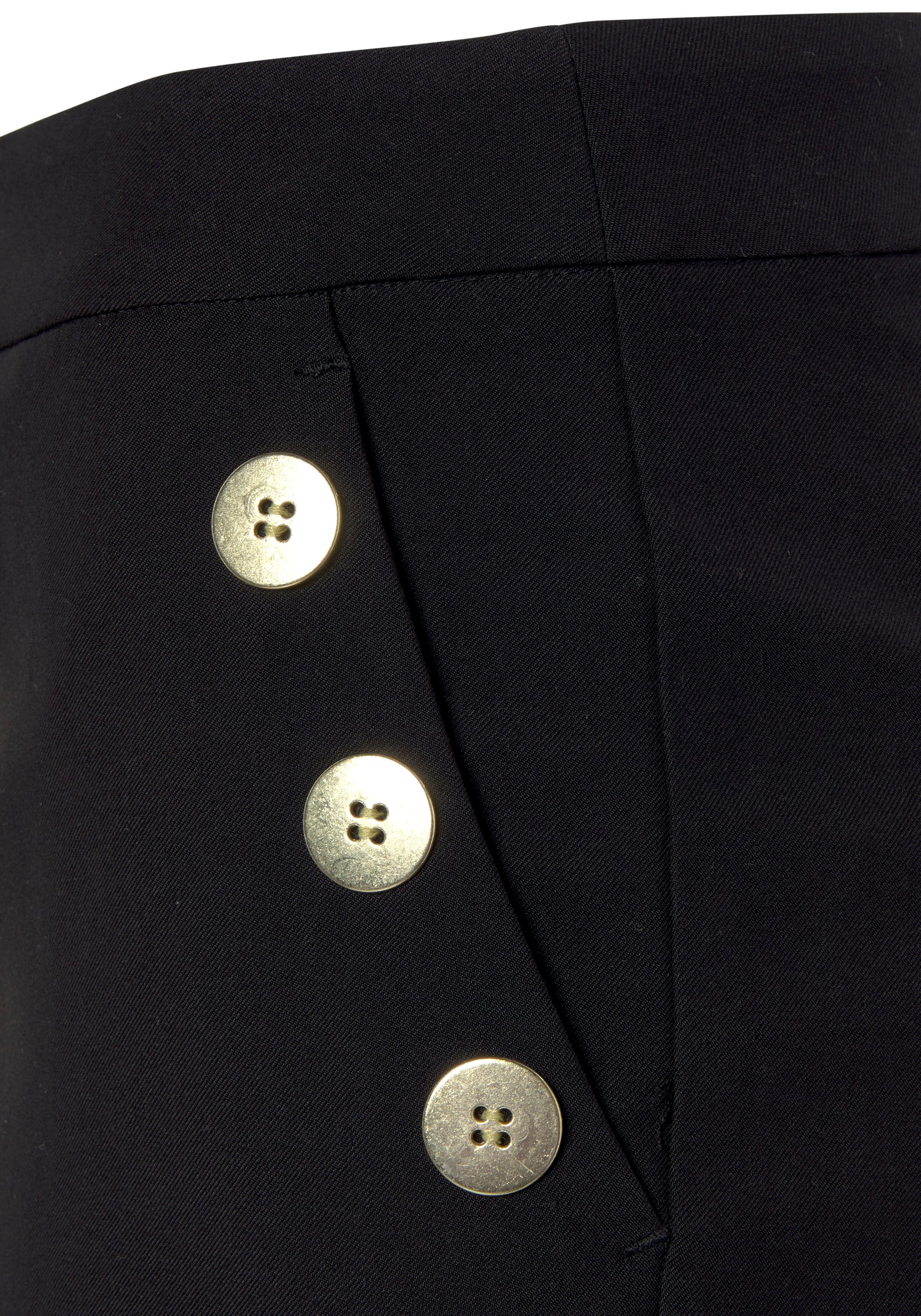 LASCANASlimfit Hlače na crtu - crna boja