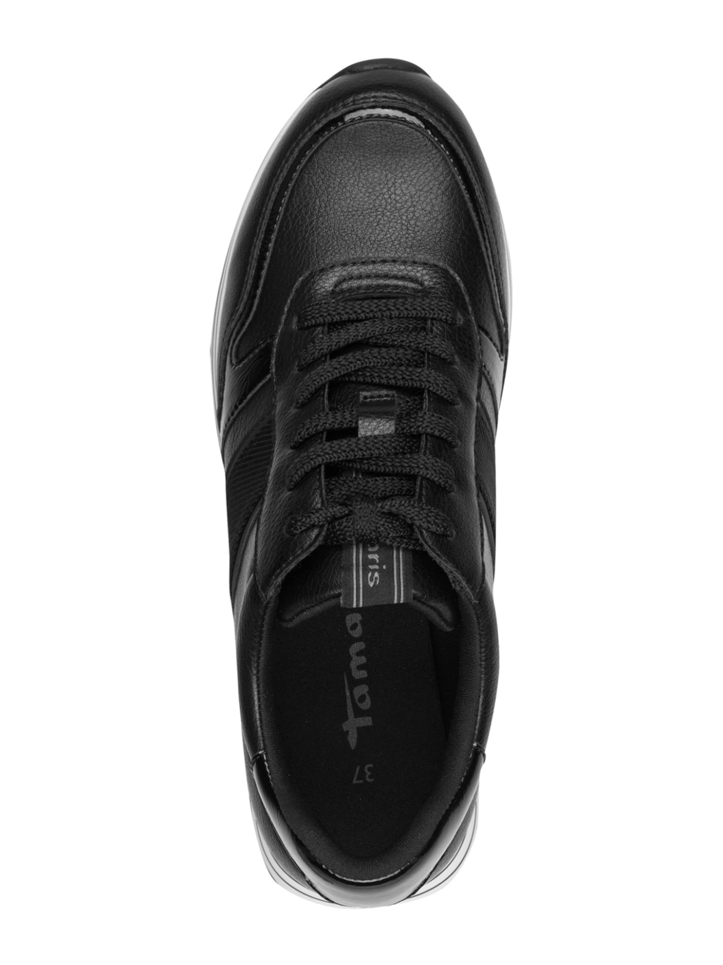 Tamaris Athletic Lace-Up Shoes in Black: top