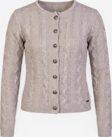 Trachtl Knit cardigan 'Marie Grau/Rosa/Anthrazit' in Grey: front