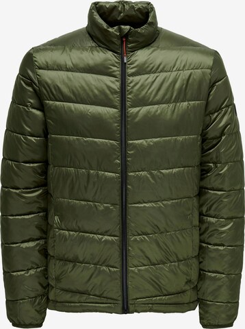 Only & Sons Between-Season Jacket 'Carven' in Green: front