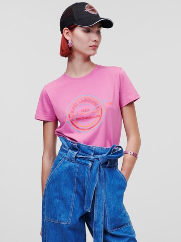 Karl Lagerfeld Тениска в розово: отпред