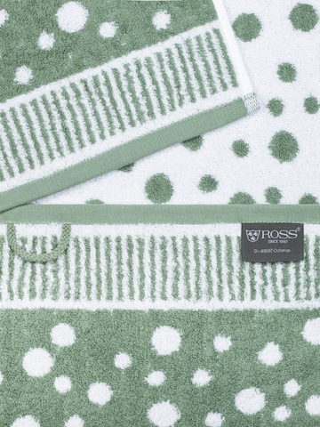 ROSS Handdoek 'Punkte allover' in Groen