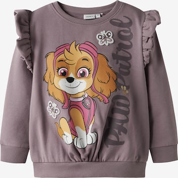 purpurinė NAME IT Megztinis be užsegimo 'NMFSanna Paw': priekis