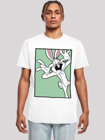 T-Shirt 'Looney Tunes Bugs Bunny' F4NT4STIC en blanc : devant