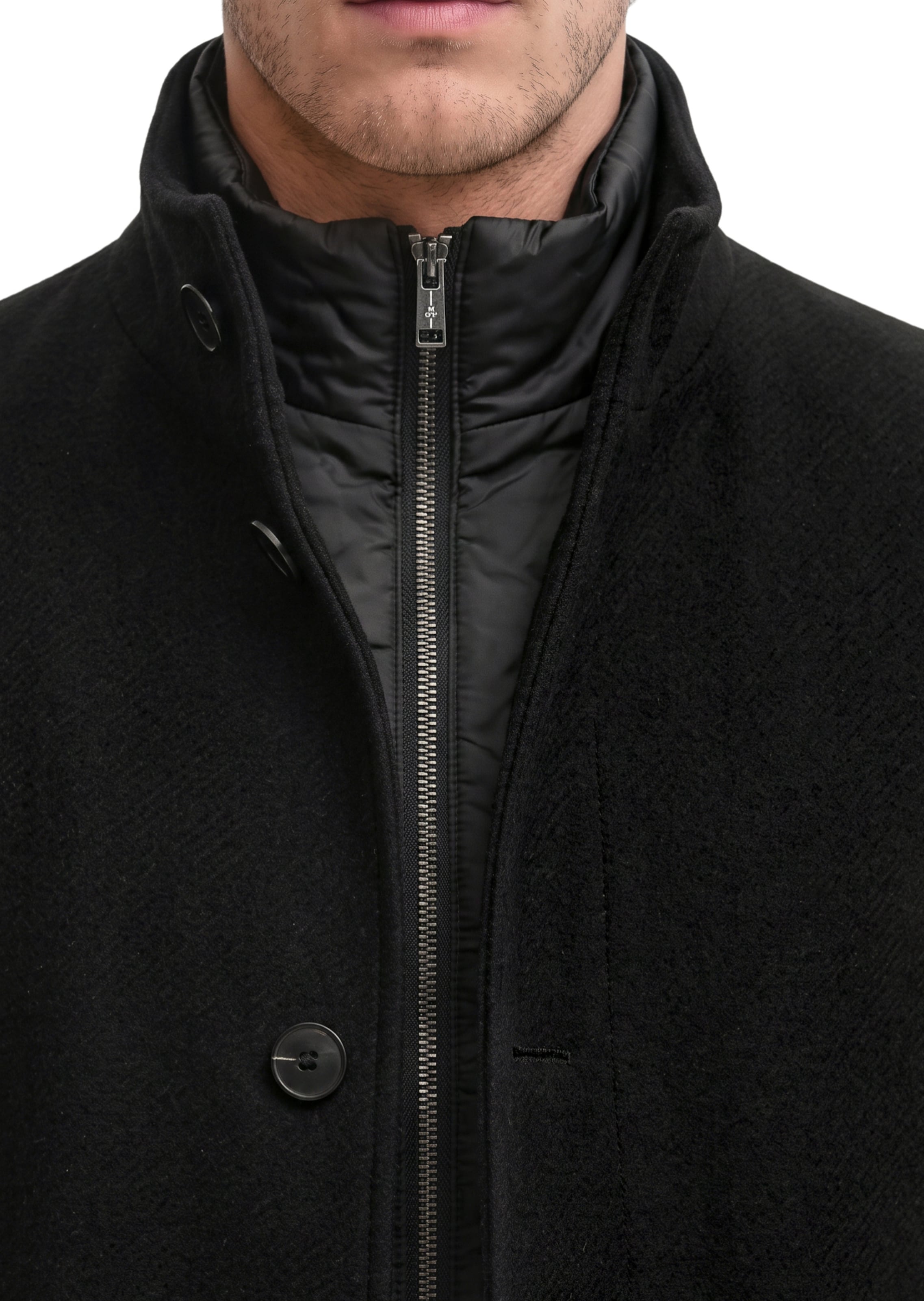 Manteau d’hiver Marc O'Polo en noir : devant
