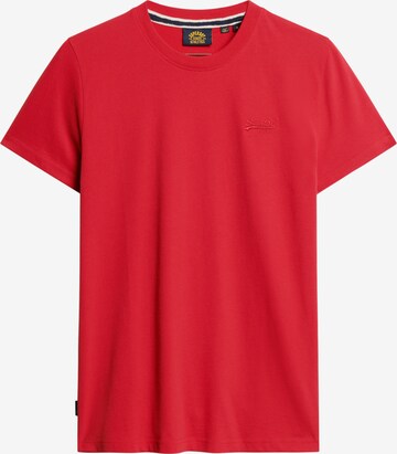 T-Shirt 'Essential' Superdry en rouge : devant