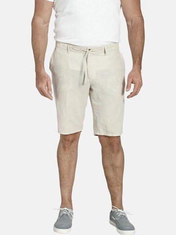 Charles Colby Loosefit Broek ' Baron Porters ' in Beige: voorkant