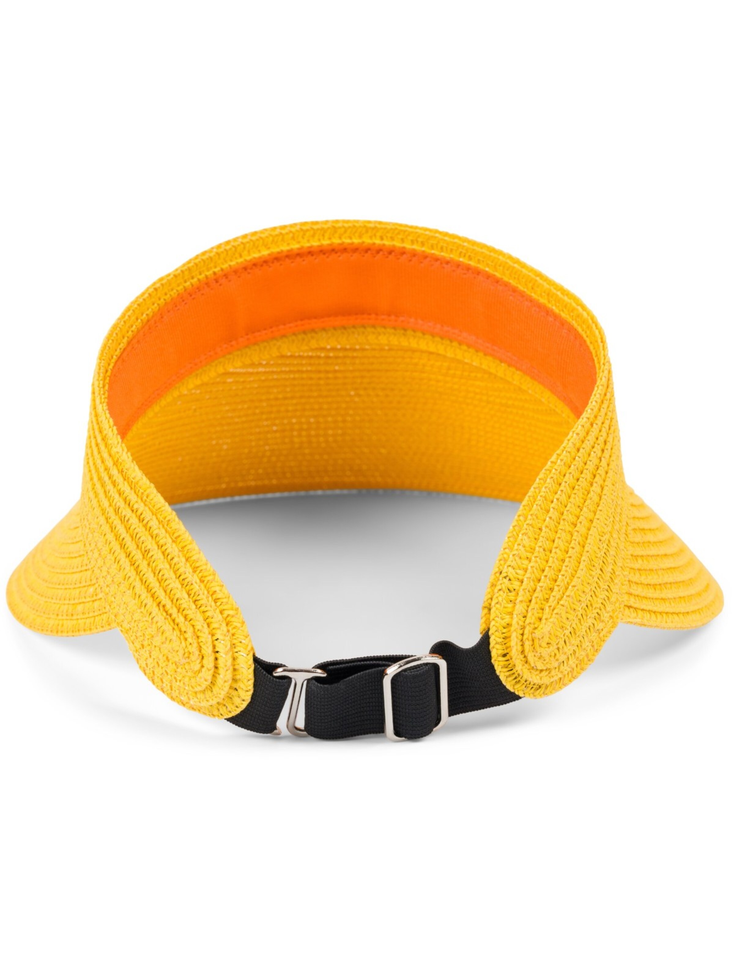 styleBREAKER Cap 'Papierstroh Visor Cap Einfarbig' in Yellow