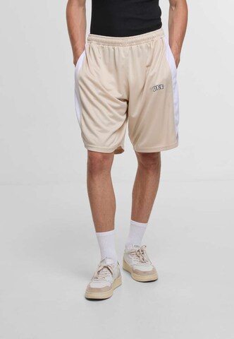 DEF Loosefit Παντελόνι ' DEF STRIPES Short ' σε μπεζ: μπροστά