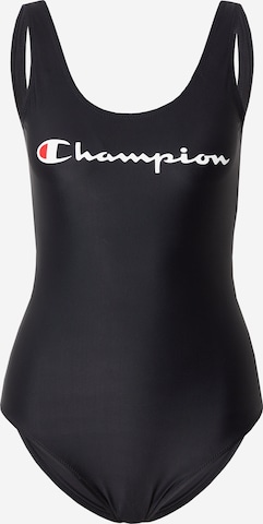 Champion Authentic Athletic Apparel Bandeau Badpak in Zwart: voorkant
