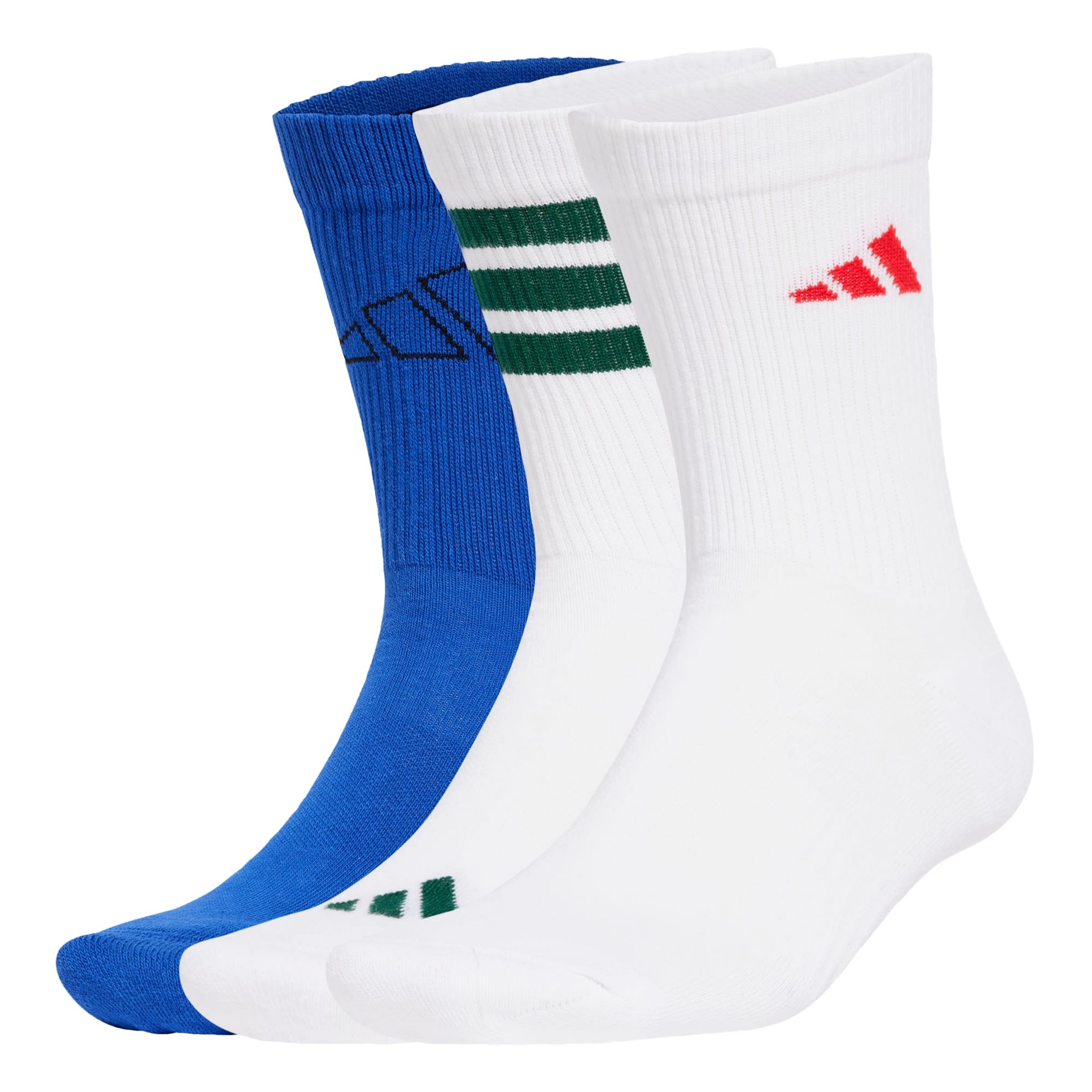 Șosete sport 'Logo 3 Pairs' de la ADIDAS SPORTSWEAR pe albastru: față