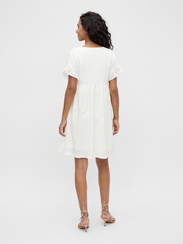 MAMALICIOUS Kleid 'Dinne Tess' in Weiß