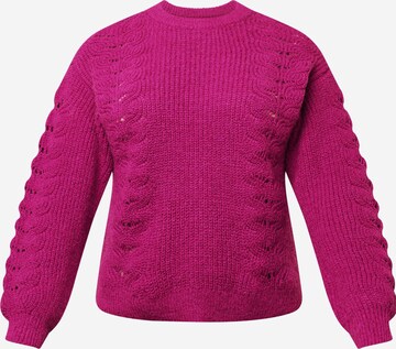 PIECES Curve Pullover 'SCARLETT' in Lila: predná strana