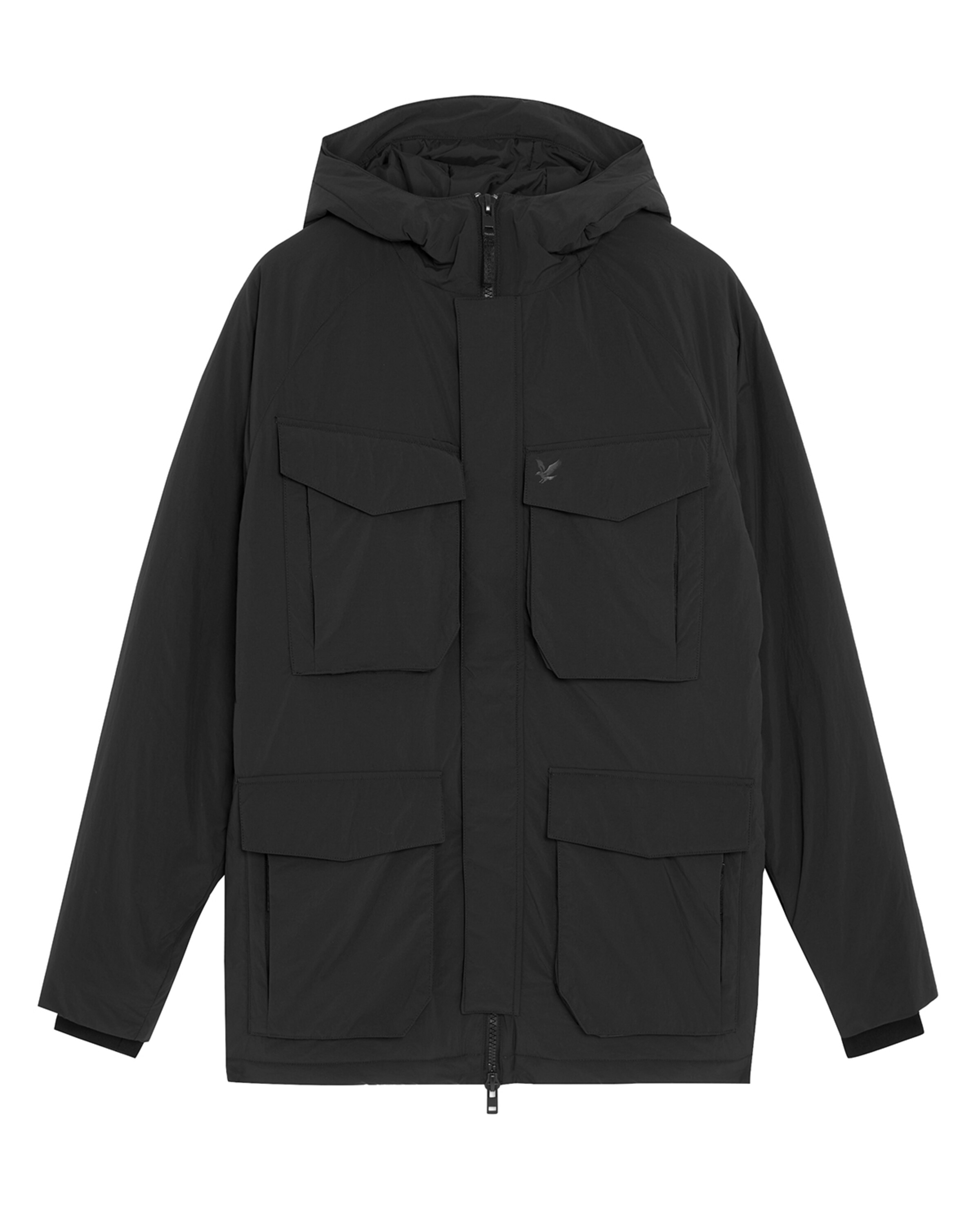 Lyle & Scott Tussenparka in Zwart: voorkant