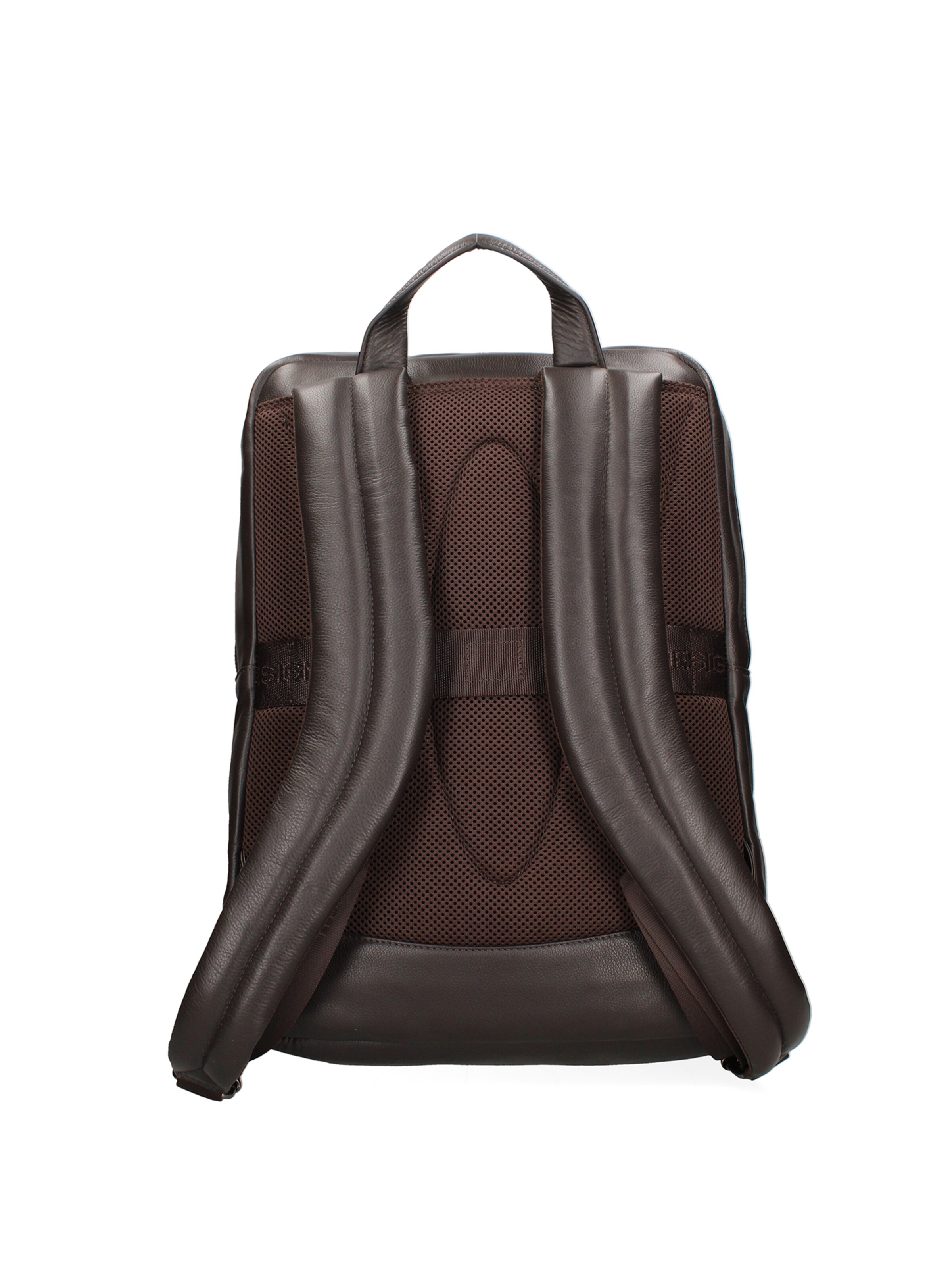Zaino 'Zaino Uomo Pelle Vera Testa di Moro - Chiusura Zip e Tasche Organizzate' di Momo Design in marrone