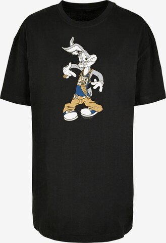 T-shirt oversize 'Bugs Bunny Rapper' F4NT4STIC en noir : devant