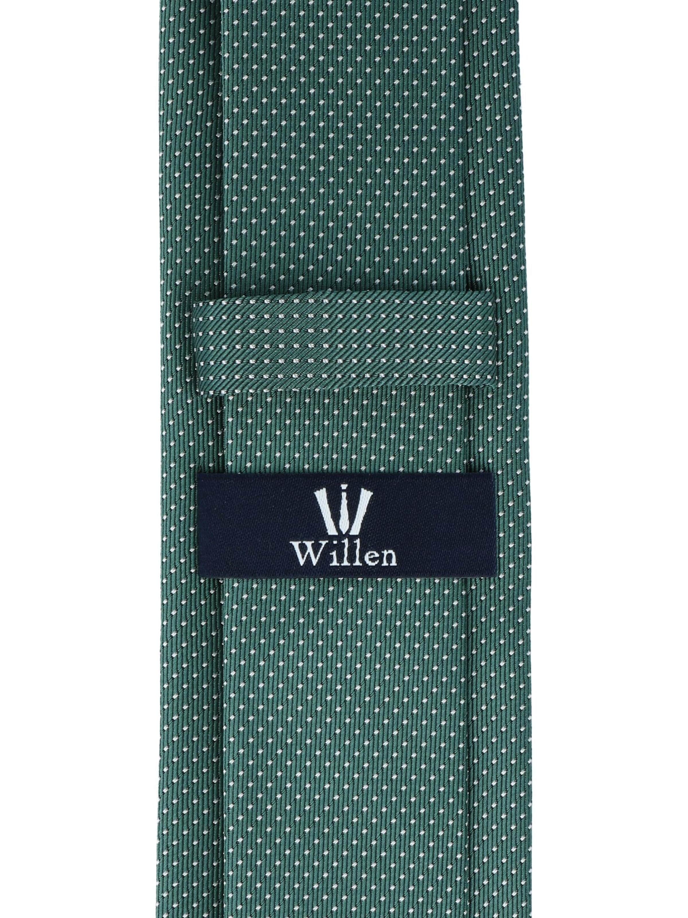 WILLEN Tie 'Tupfen' in Green