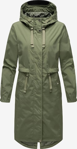 NAVAHOO Raincoat 'Silberperlee' in Green: front