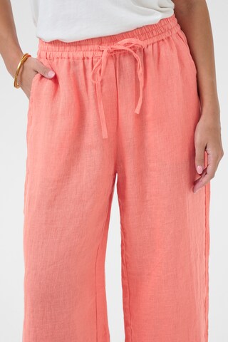 Cream Wide leg Broek 'Bellis' in Roze