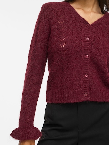 VILA Knit cardigan 'DANNA' in Red