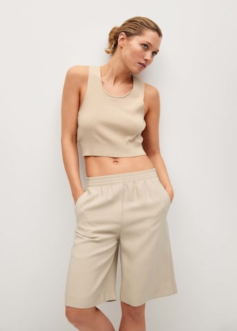 MANGO Wide Leg Bukse 'Kimo' i beige