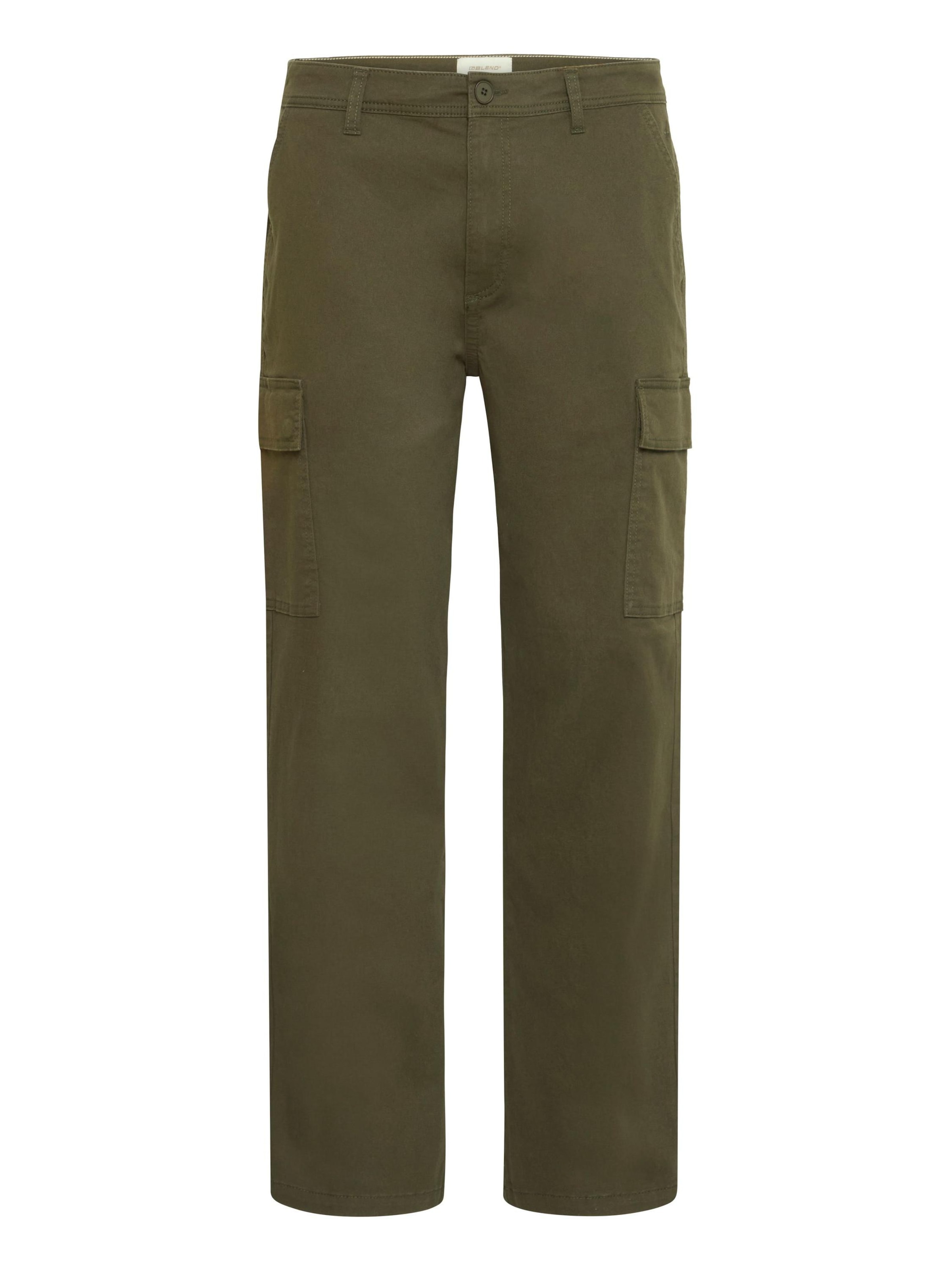 BLEND Regularen Kargo hlače 'NATAN' | zelena barva: sprednja stran