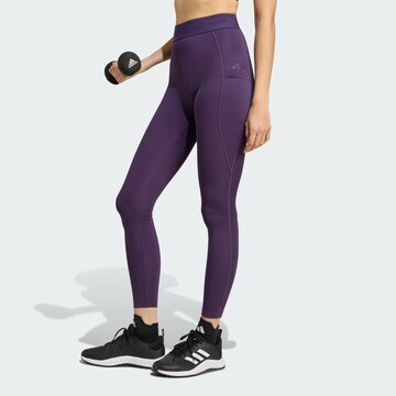 ADIDAS PERFORMANCE Skinny Sports trousers in Purple: front