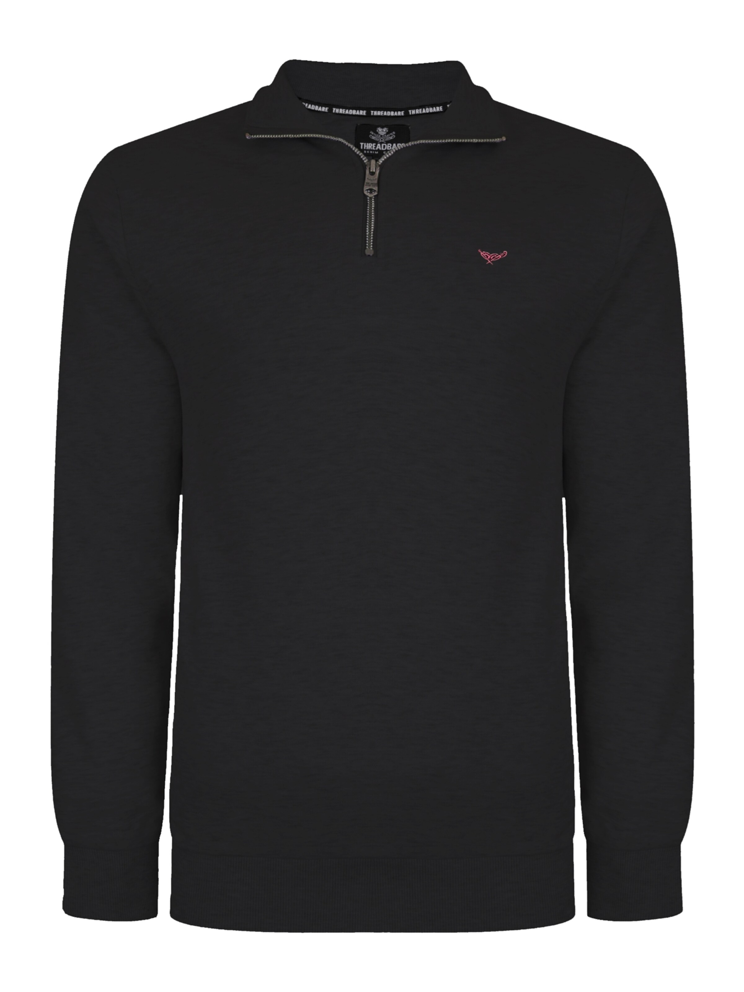 Threadbare Sweatshirt 'Patrick' in Black: front