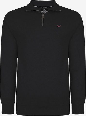 Sweat-shirt 'Patrick' Threadbare en noir : devant
