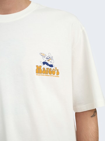 Only & Sons T-shirt 'ONSFRED MARCOS' i vit