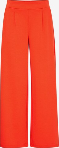 Wide Leg Pantalon chino ' IHKATE ' ICHI en orange : devant