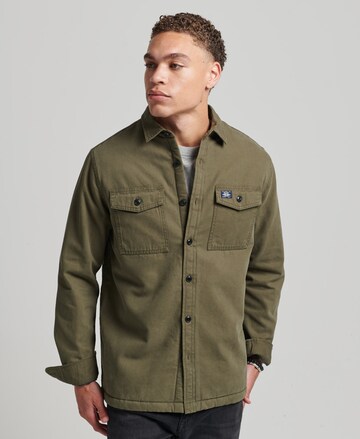 Superdry Regular Fit Jacke 'MILLER' in Grün: Vorderseite