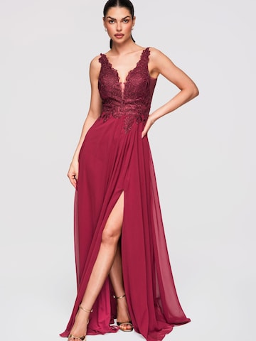 Ombre Avondjurk in Rood: voorkant