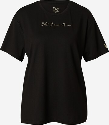 T-shirt EA7 Emporio Armani en noir : devant