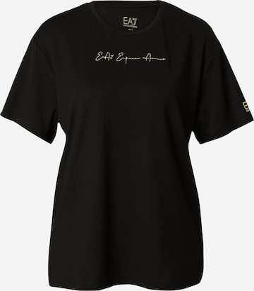 EA7 Emporio Armani Тениска в черно: отпред