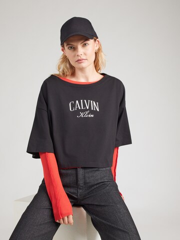 Calvin Klein Jeans Футболка в Черный: спереди