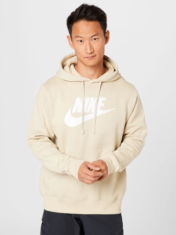 Nike Sportswear Regular fit Sweatshirt 'Club Fleece' in Beige: voorkant