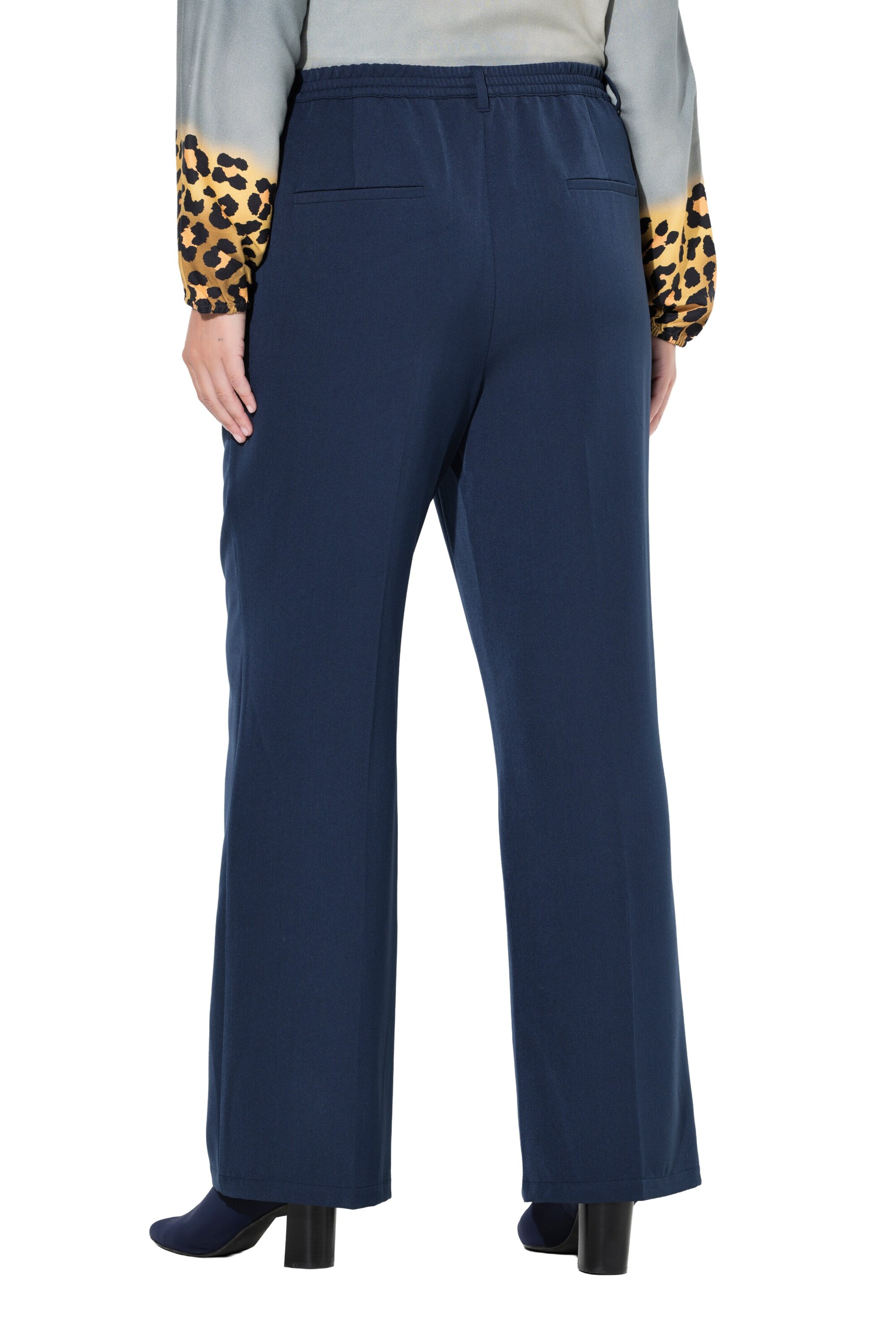 MIAMODA Regular Trousers with creases in Blue